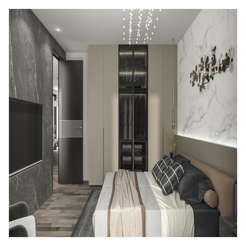 Arredamento in legno massello europeo per camminare in armadi personalizzati per la camera da letto