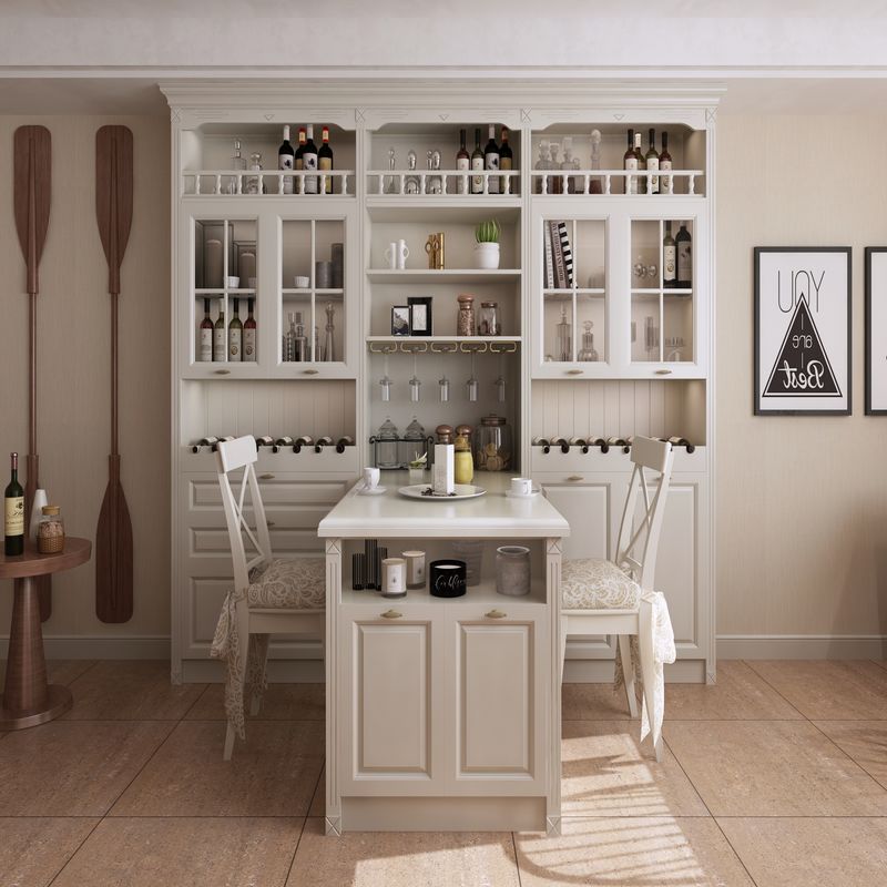 PANEL in stile legno TV in soggiorno e tavolo da caffè per divertimento in appartamento