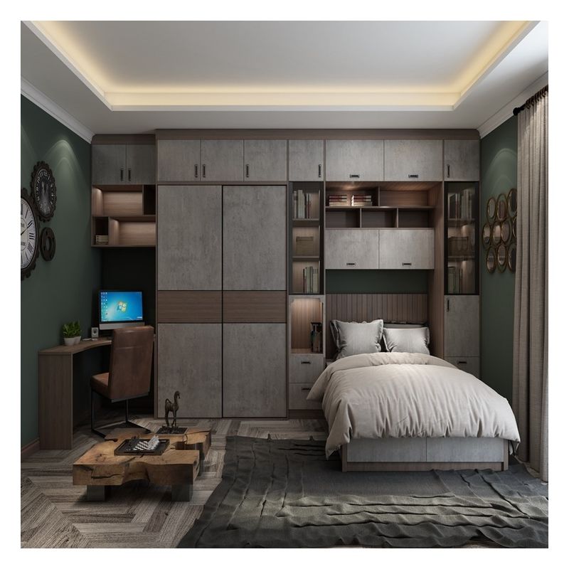 Arredamento in legno compensato per camera da letto in colore massello matt laccato per mobili per appartamenti
