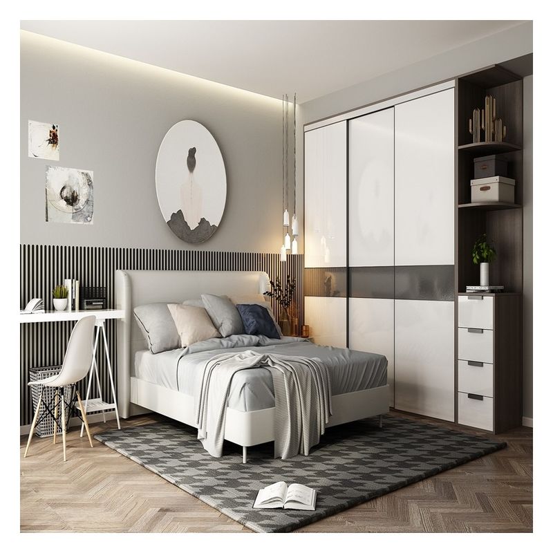 Arredamento in legno compensato per camera da letto in colore massello matt laccato per mobili per appartamenti
