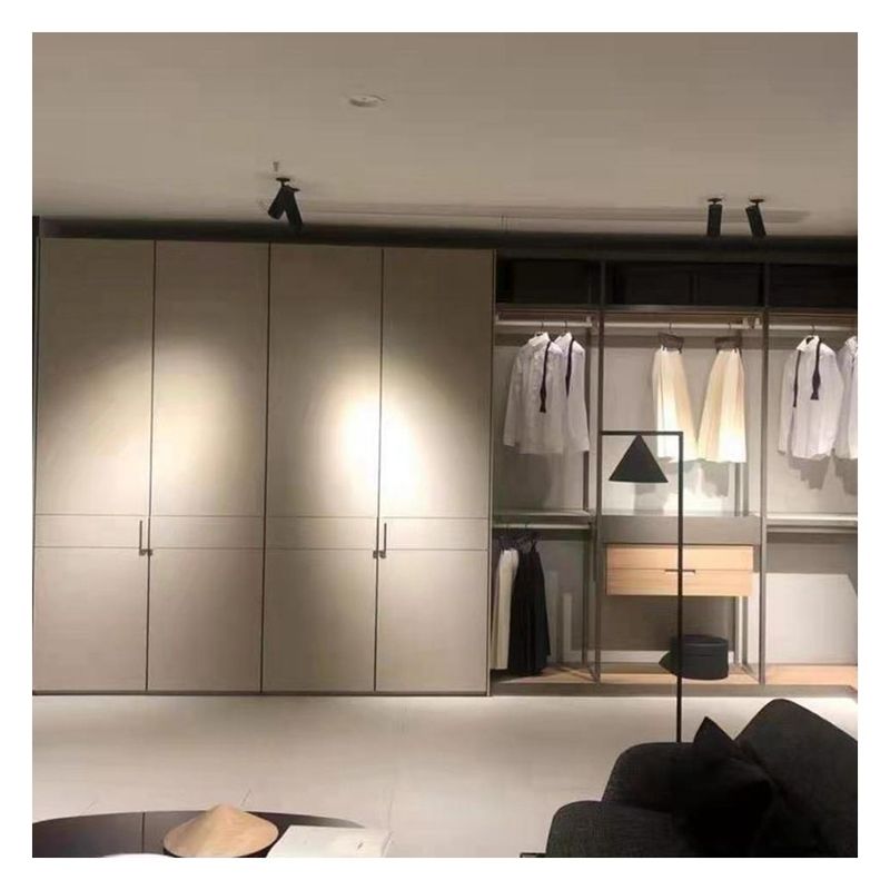 Soluzione di archiviazione in legno minimalista per mobili da letto