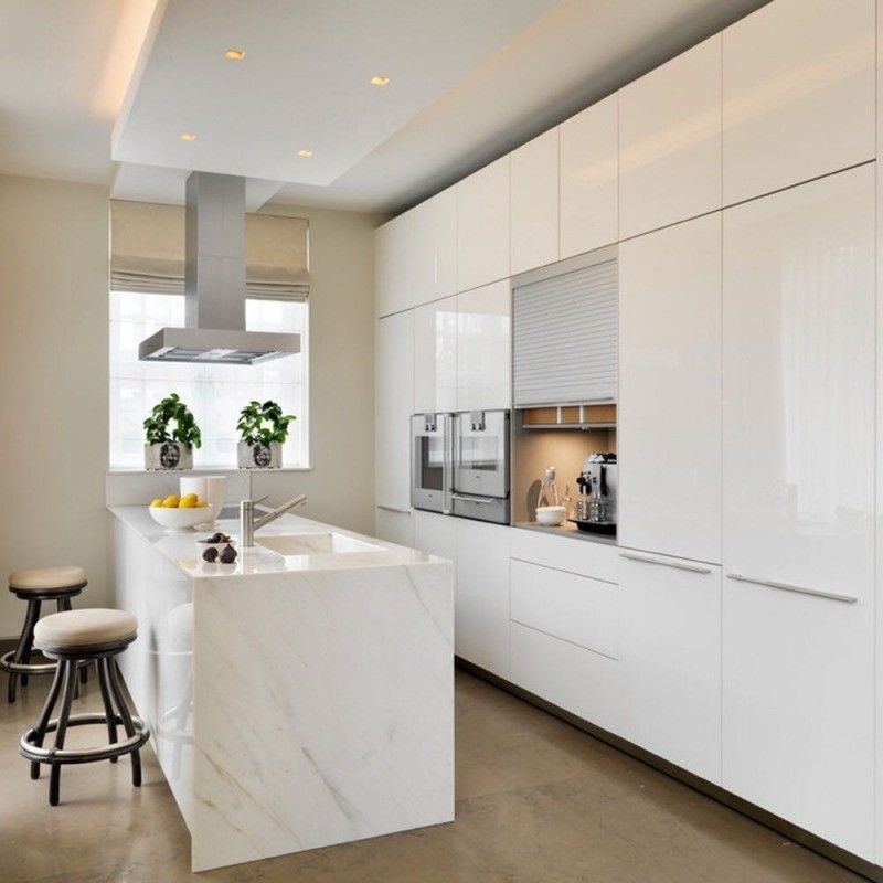 Armadio modulare europeo Blum Full Design Moderno con colore di rivestimento personalizzato e lavandino