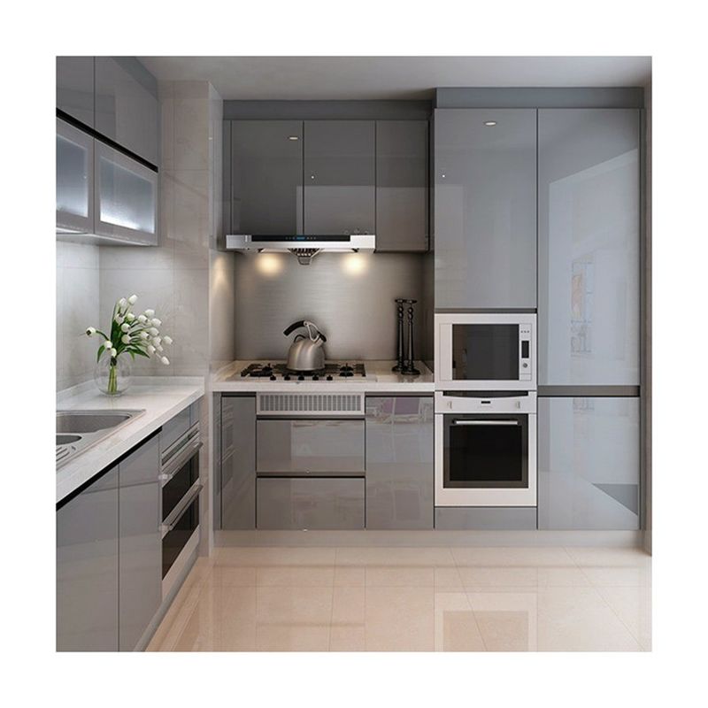 Home Modern Flat Pack Smart Kitchen Pantry Modulare Arredamento da cucina Armadi per villa