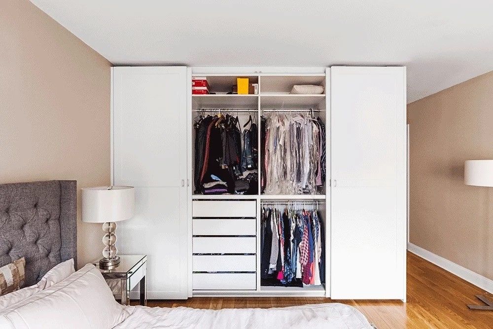 Arredamento per camera da letto per master armadio armadio di fascia alta in legno in stile moderno