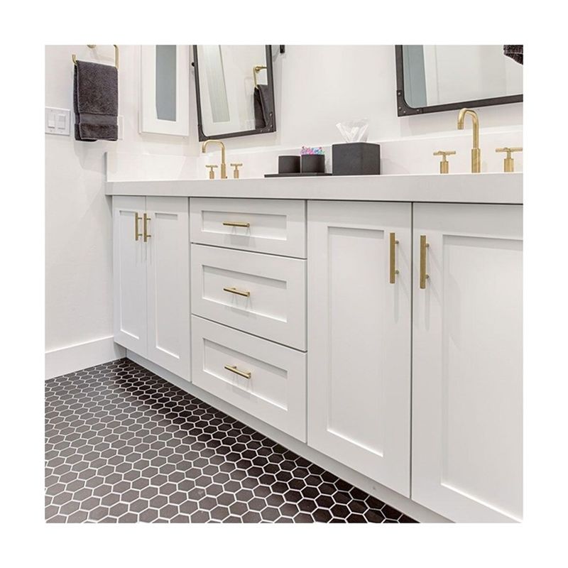 Disegni personalizzati 42 pollici White Shaker Bagno Vanità LED Specchio e Gabinetto Combinato