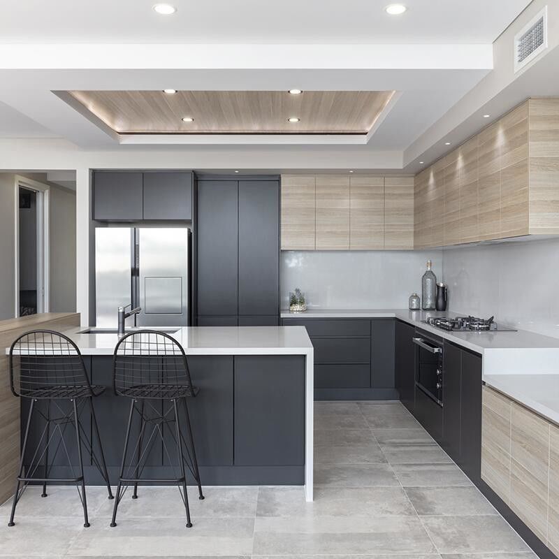 Porta finita in rivestimento di rivestimento moderno completo cucina set con lavandino da Turchia Top