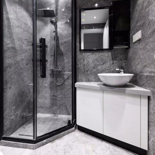 Include vasca sì triangolare angolo bagno Vanity Set con specchio e rubinetto