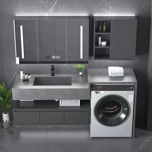 Moderno bagno vanità con lavandino LED defogging specchio armadio e Smart Sensor Light