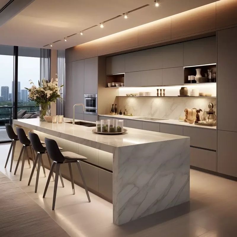 Mobili da cucina di design moderno e semplice con selezione personalizzata del colore del rivestimento