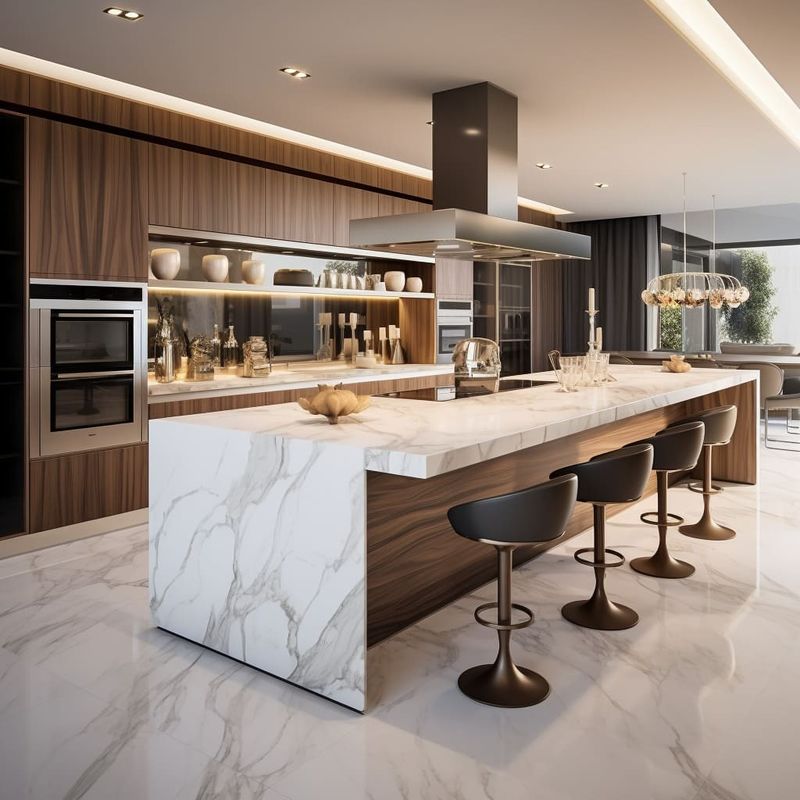Mobili da cucina di design moderno e semplice con selezione personalizzata del colore del rivestimento