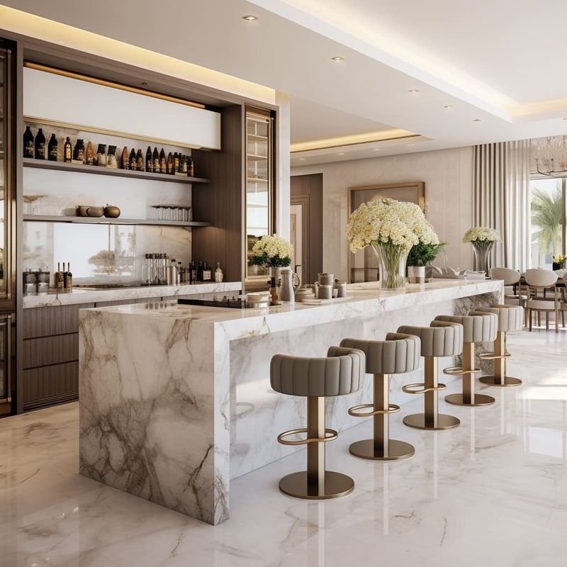 Mobili da cucina di design moderno e semplice con selezione personalizzata del colore del rivestimento