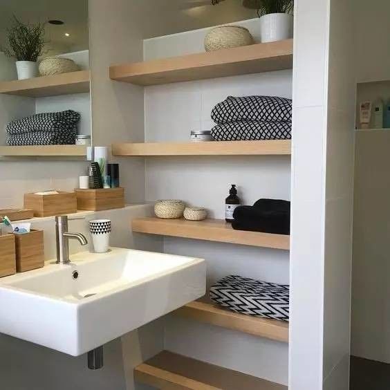 Colore personalizzato 60 pollici Single Sink Teak Legno bagno Vanity con carcassa MDF
