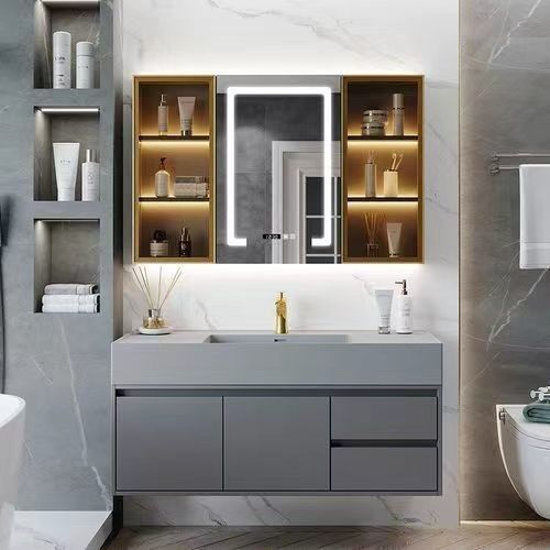 38-46 in larghezza rettangolare di lusso resina ceramica vanità lavandino per sale da bagno