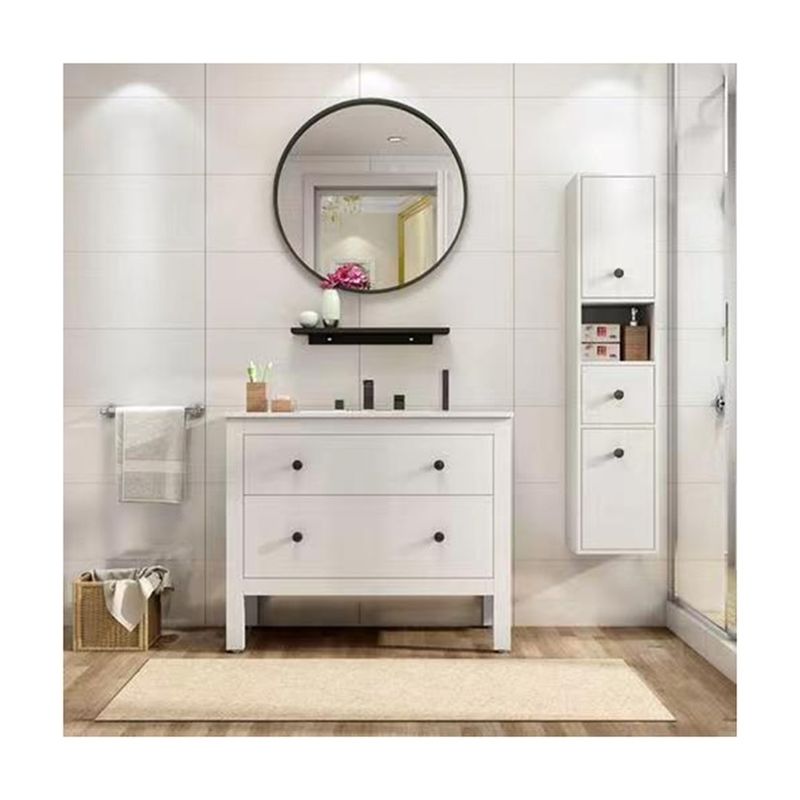 Armadietto per il bagno con design senza maniglia e bancone incluso