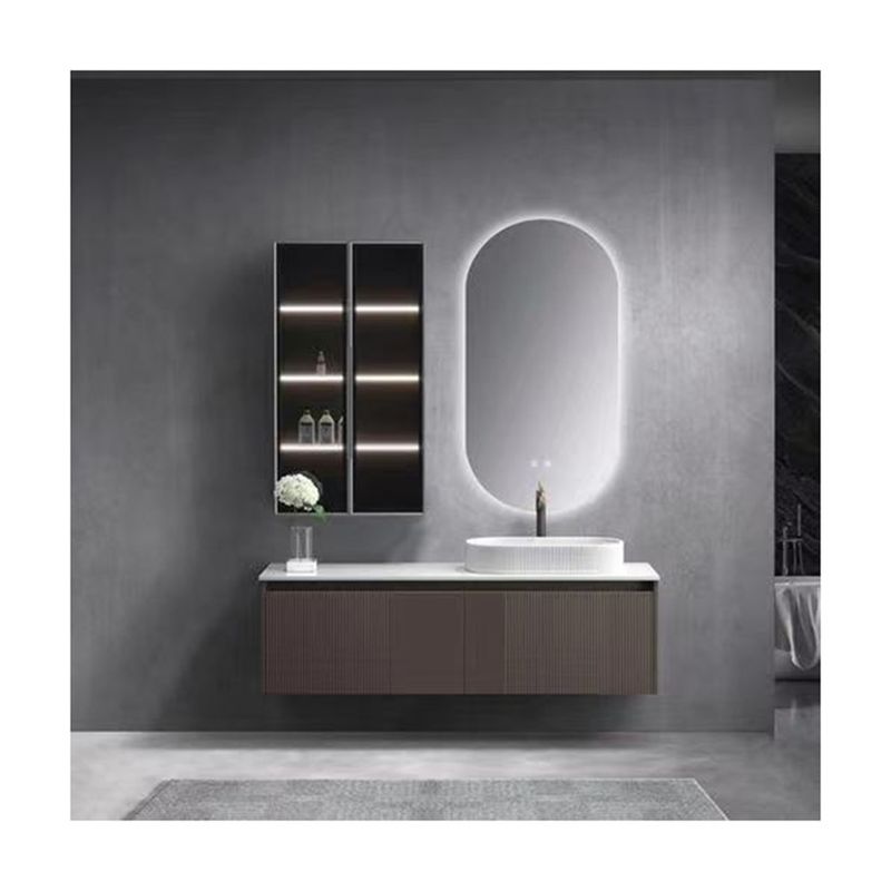 36 pollici moderno lavandino vasca da bagno vanità con specchio LED intelligente disegno personalizzato