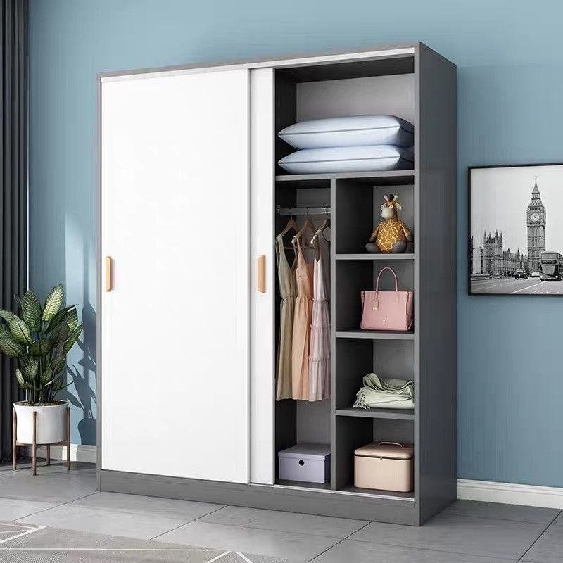 Moderno PANEL estensibile stile legno porta scorrevole armadio di stoccaggio armadio per camera da letto