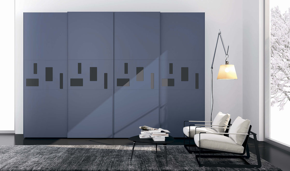 Moderno PANEL estensibile stile legno porta scorrevole armadio di stoccaggio armadio per camera da letto