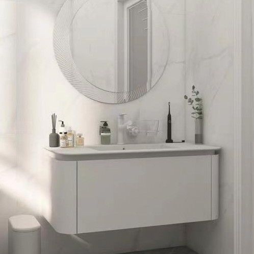 Bagno in PVC appeso a parete, vano con lavandino, bagno bianco, rettangolo, 36 x 22