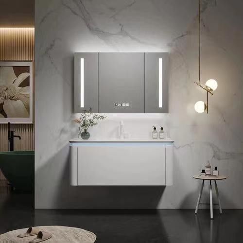 Bagno in PVC appeso a parete, vano con lavandino, bagno bianco, rettangolo, 36 x 22