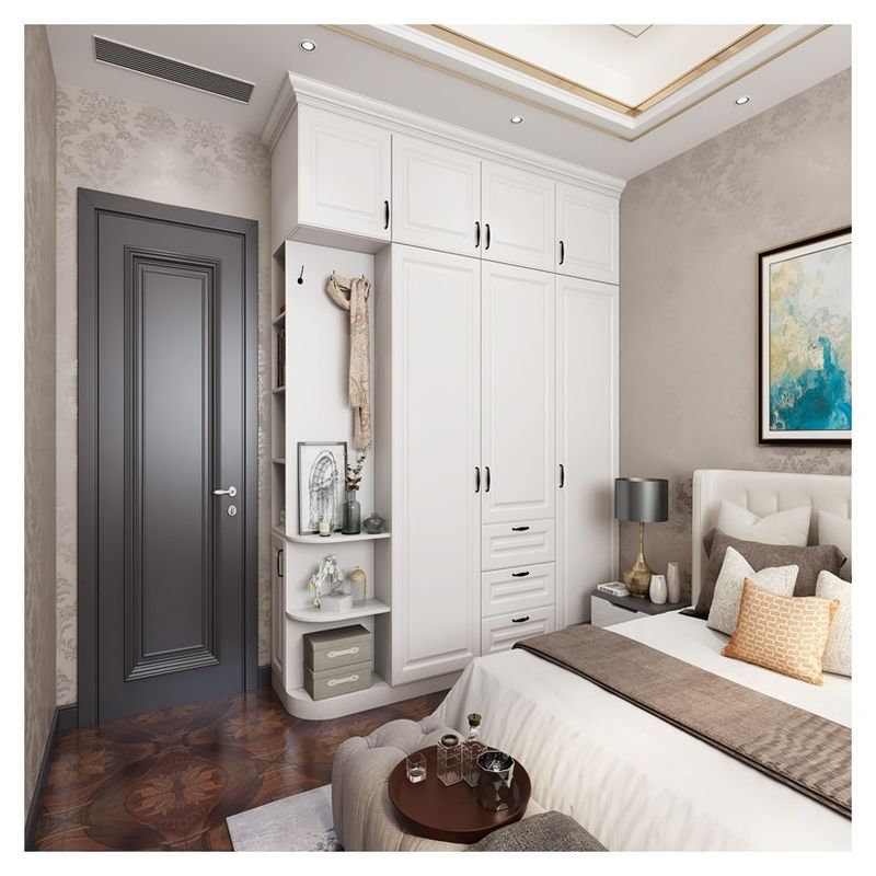 Home Arredamento Legno Lacca Porta Scorrevole Armadio per dimensioni personalizzate in bianco moderno