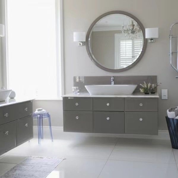 Appartamento Vanity Combo Modern Melamine Rectangle Bagno 60 72 Inch Armadi specchiati