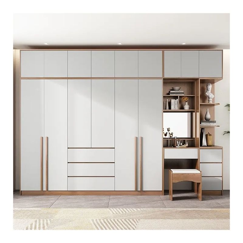 Tavolo da spogliatoio in legno moderno con specchio per camera da letto