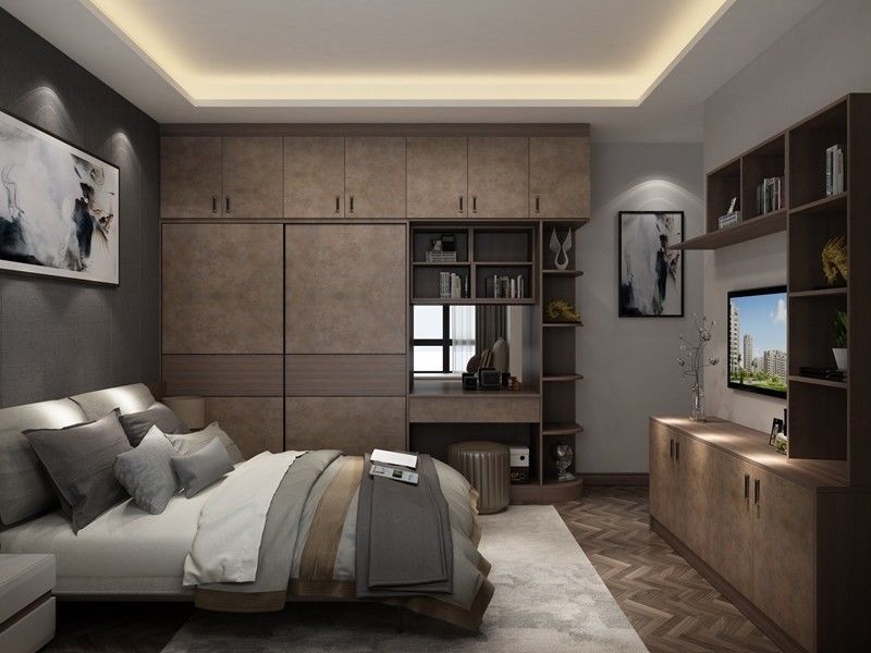 Arredamento per camera da letto portatile Disegno aperto personalizzato per armadi di rivestimento di villa moderna