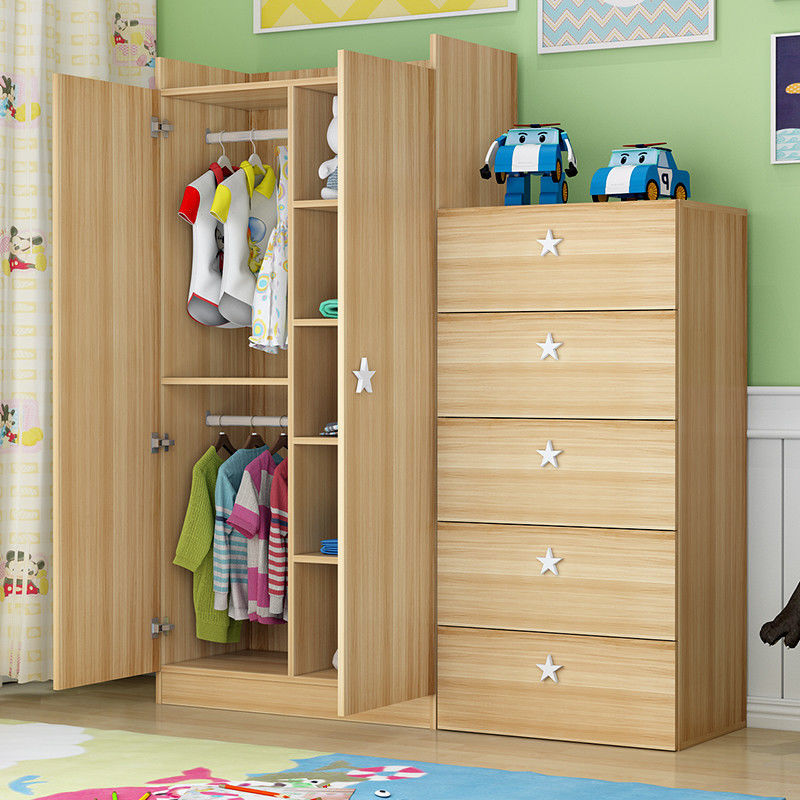 Moderno stile MDF Legno Bambino Design fissabile Armadio camera da letto con smart storage armadio