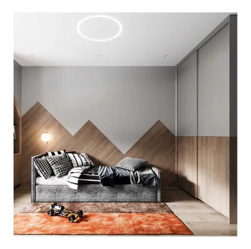 Armadio personalizzato in grigio opaco con design contemporaneo e stile in legno PANEL