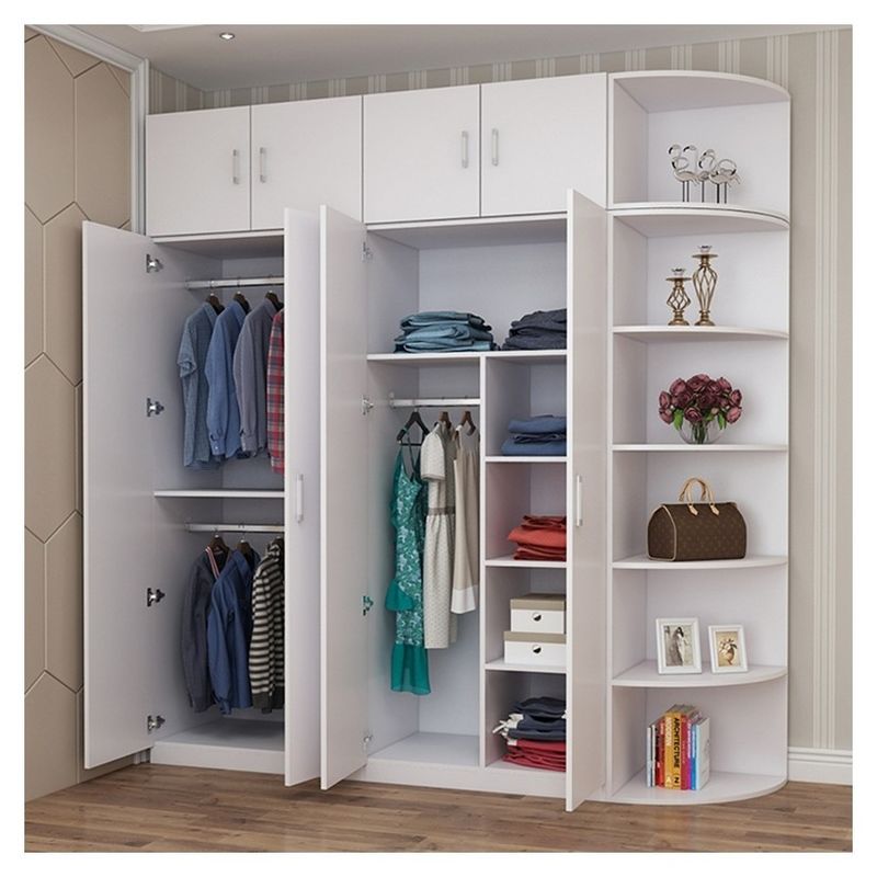 Disegno di abbigliamento a porta singola per abbigliamento in una villa moderna