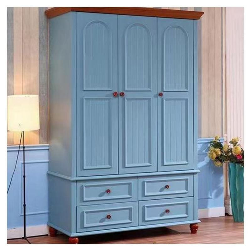 Camera da letto Arredamento blu per bambini Armadio PANEL Stile legno Imballaggio postale N