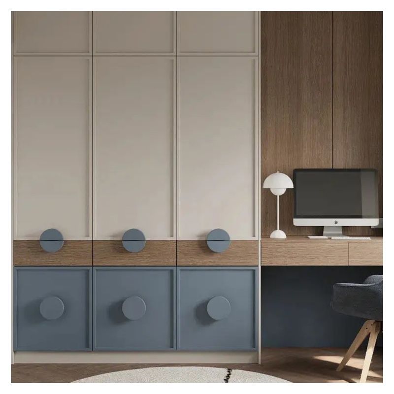 Camera da letto Arredamento blu per bambini Armadio PANEL Stile legno Imballaggio postale N