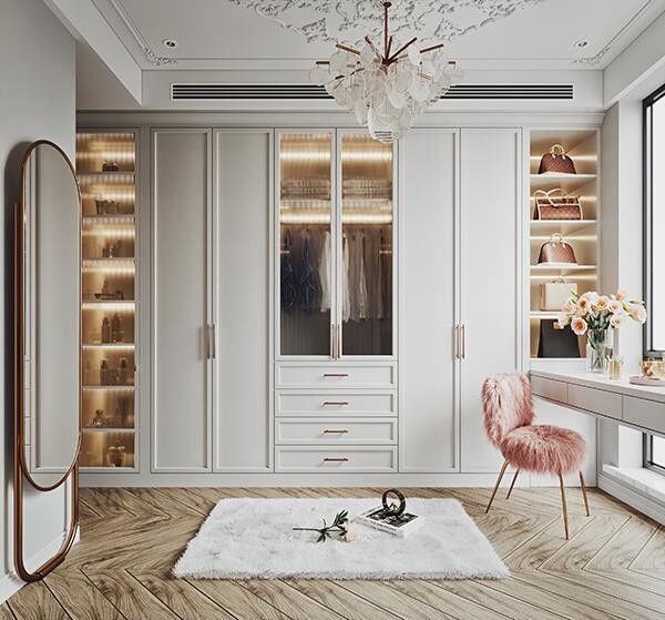 Finitura per la casa Arredamento in stile bianco lacca Shaker Design Armadio con cartone MR HDF
