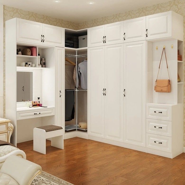 Finitura per la casa Arredamento in stile bianco lacca Shaker Design Armadio con cartone MR HDF