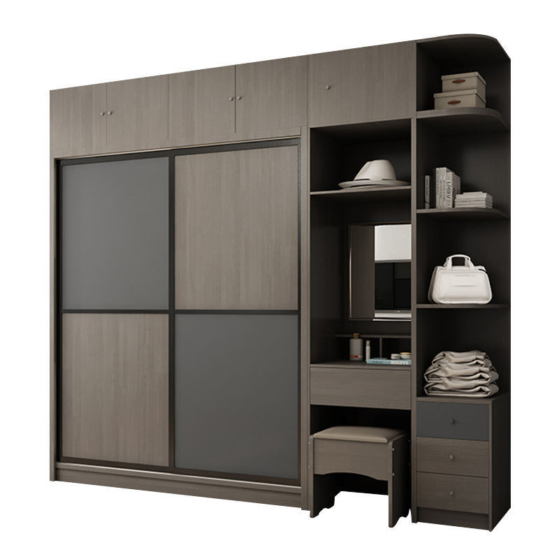 Moderno camera da letto doppia porta scorrevole armadio Armadio di archiviazione con disponibilità 2D/3D
