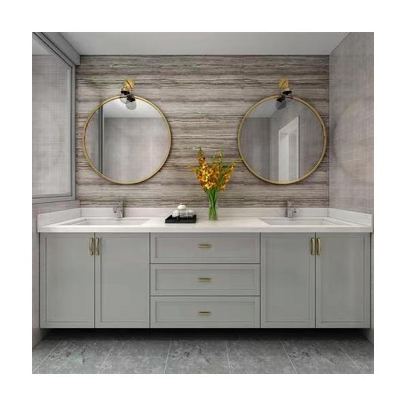 Due set lavandini e rubinetti grande bagno Vanity set con spettro separato larghezza 38-46