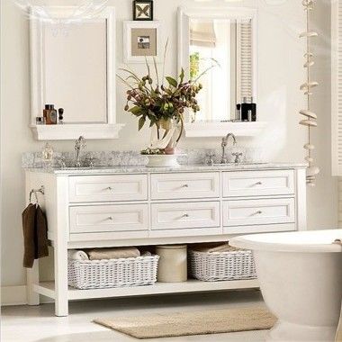 Due set lavandini e rubinetti grande bagno Vanity set con spettro separato larghezza 38-46
