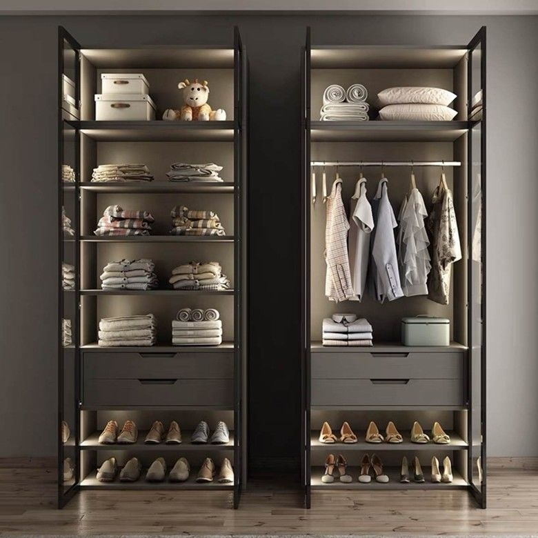 Combinazione porta di vetro armadi in legno per appartamento alberghiero moderno in stile contemporaneo