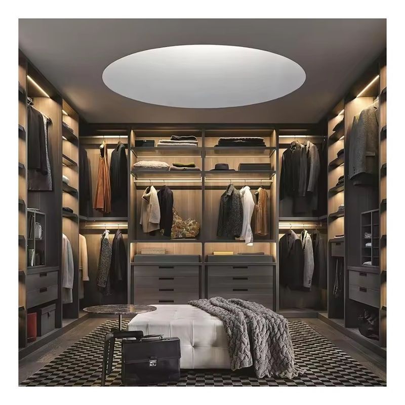 Armadio da letto contemporaneo con disegno in legno personalizzato e cartone MR HDF