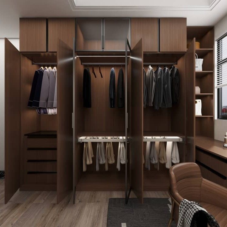 N Tavolo da letto in legno con 8 porte scorrevoli Armadio in alluminio