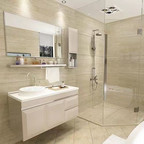 Vanità da bagno italiana personalizzata con specchio a LED YALIG Colore e design personalizzabili
