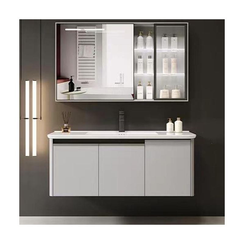 Appartamento Vanity Set con lavandino moderno 30 pollici lavandino personalizzato e armadietto galleggiante