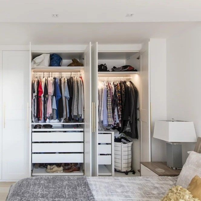 Arredamento per hotel YALIG Arredamento contemporaneo porta scorrevole in legno Armadio con sistema integrato