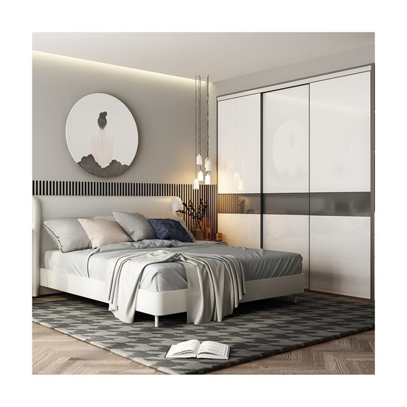 YALIG Customized Italian Open Automatic Sliding Door Walk in Closet Armadio per camera da letto