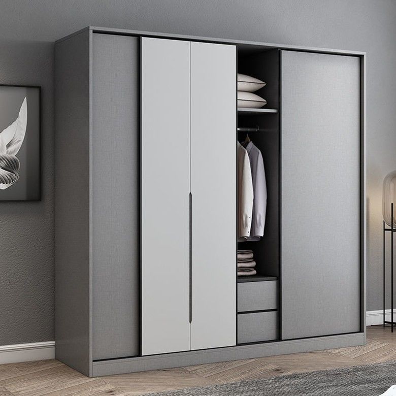 YALIG Customized Italian Open Automatic Sliding Door Walk in Closet Armadio per camera da letto