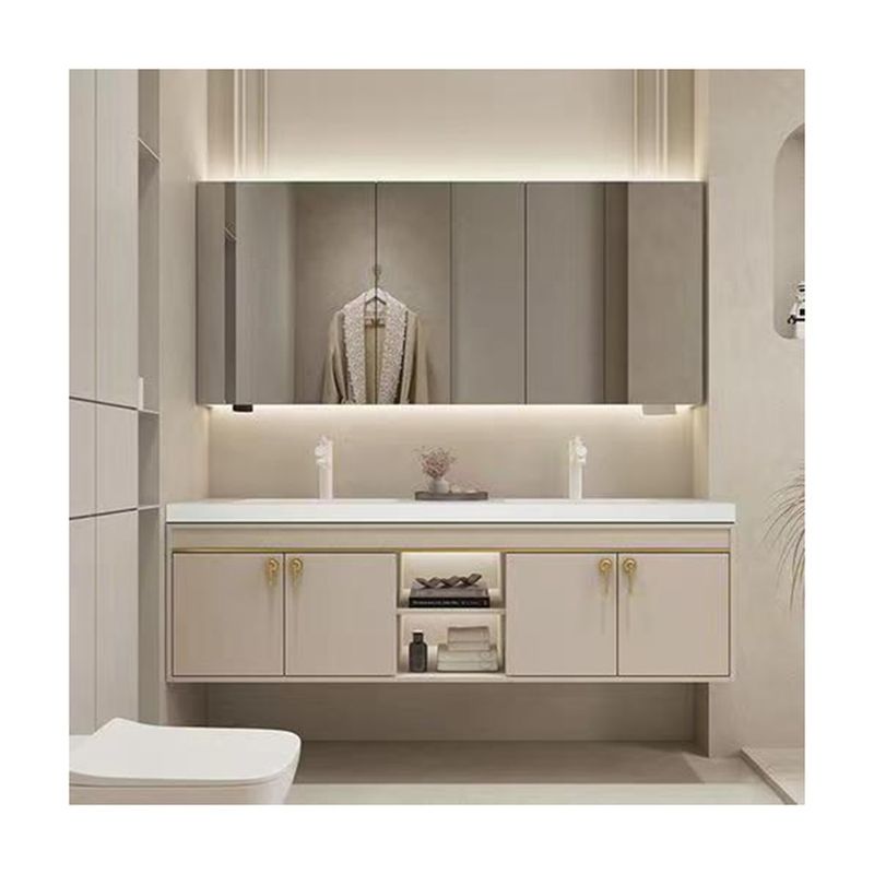 Moderno organizzatore set bagno con 30 pollici galleggiante Vanity Cabinet e handle-free design