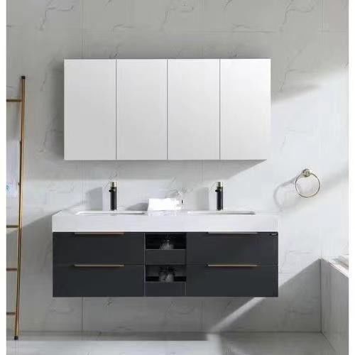 Moderno organizzatore set bagno con 30 pollici galleggiante Vanity Cabinet e handle-free design
