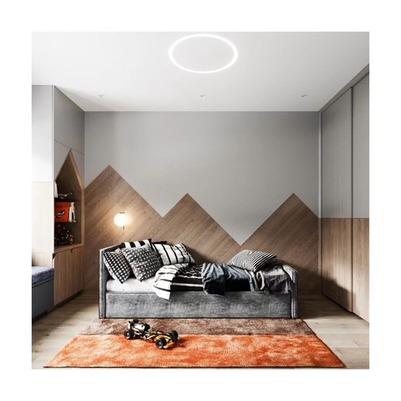 Stile di design contemporaneo lussuoso grigio in forma di U MDF camminare in armadio armadi NO piegato