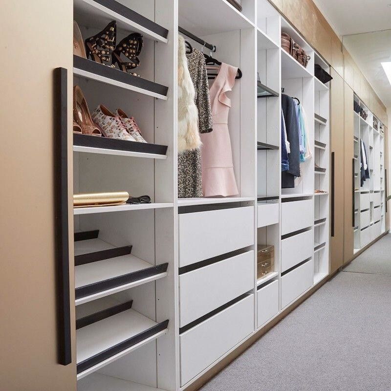 Customized Granello di Legno Naturale Grande Tissu Aperto Camminare in Armadio Con Stile Moderno