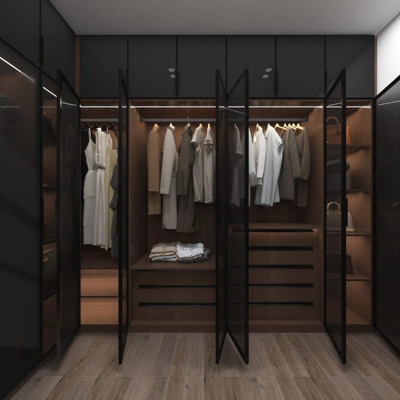 Customized Granello di Legno Naturale Grande Tissu Aperto Camminare in Armadio Con Stile Moderno